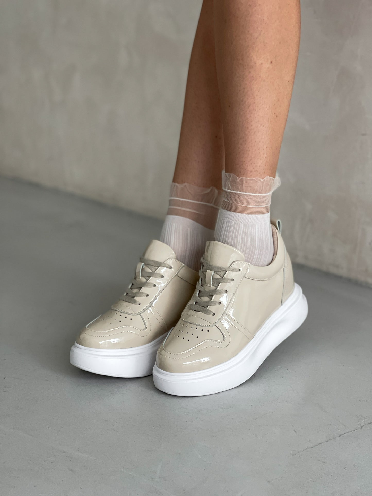 Sneakers MS Classic Cream Lacquered