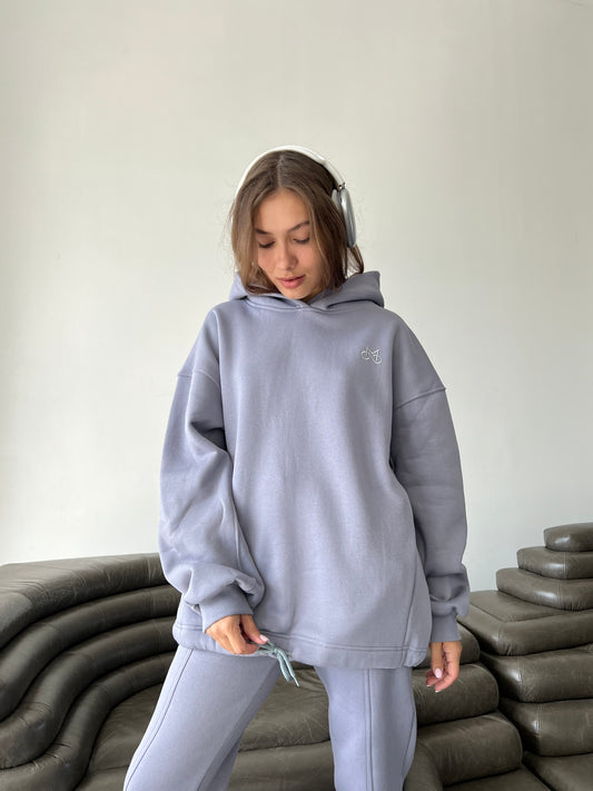 Bluza z kapturem MS Pewter Grey (z polarem)