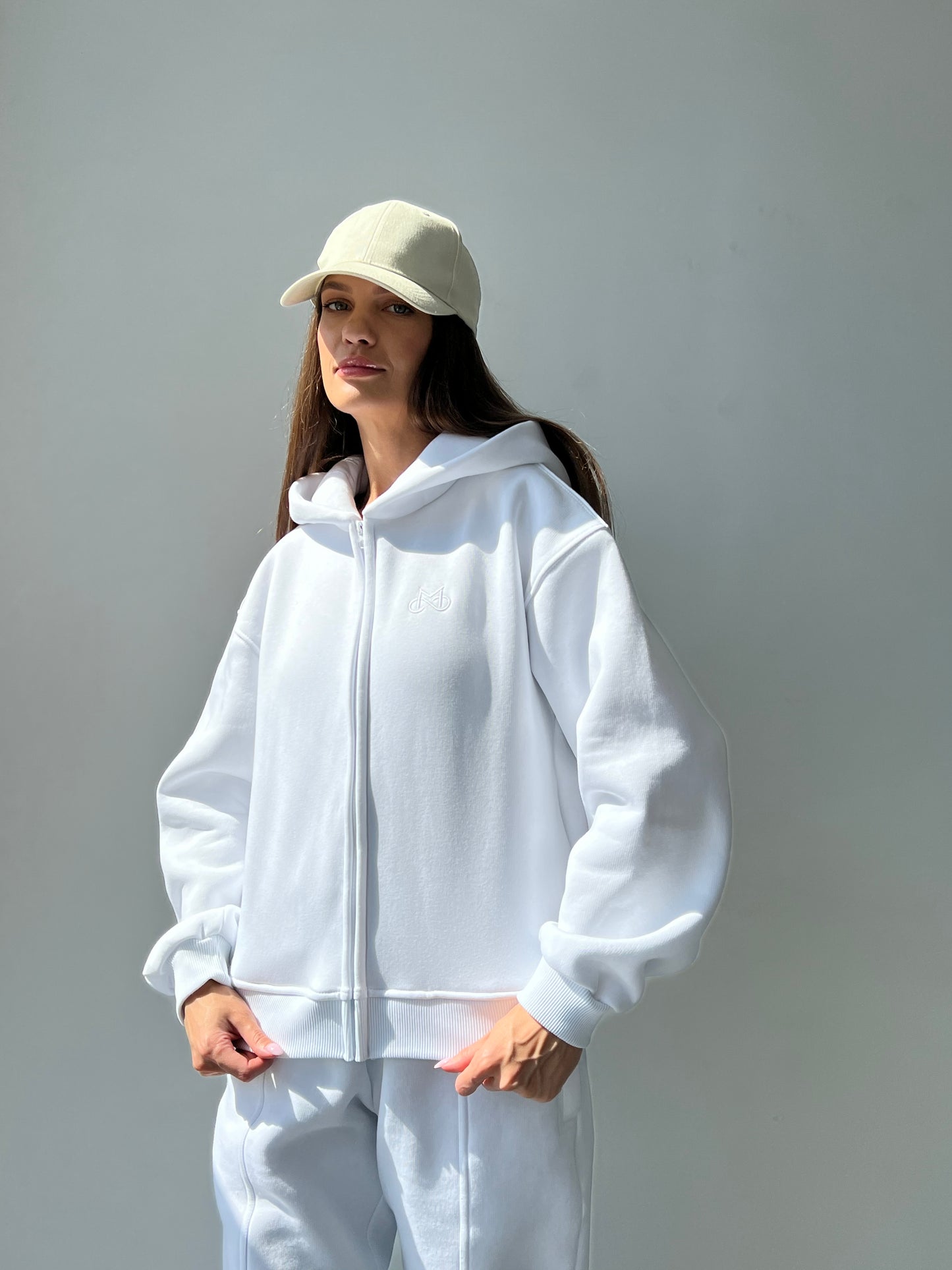 Кофта MS ZIP White (з флісом)