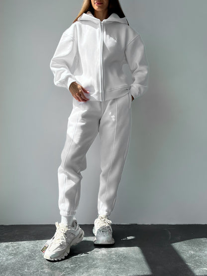 Joggers MS White (with fleece)